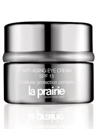 State-of-the-art anti-aging technology with concentrated sun protectors combat inflammation, dehydration, loss of youthful firmness, and cross-hatch wrinkles in the delicate eye area. Calms undereye puffing and dark circles Stimulates natural repair process 0.5 oz.