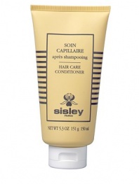 A formula that protects and coats the hair shaft, for improved hair quality. Rich in Rice Phytoceramides, Shea Butter, Wheat Proteins and D-Panthenol, Sisley's Soin Capillaire is a beautifying balm formulated to address the needs of damaged, devitalised hair. Provides nutrients and protects from outside aggressions. Coats the hair shaft to visibly improve hair quality. Hair is shinier, softer, fuller.Directions for Use: Use Hair Care Conditioner after washing, on towel-dried hair.