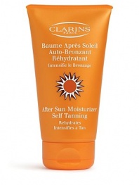 After Sun Moisturizer Self Tanning. A replenishing and soothing moisturizer for the body that helps intensify, accent and extend a tan while promoting an even deeper golden tone. 5.3 oz. 