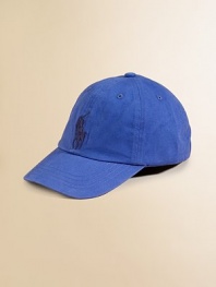 A sporty baseball cap is crafted in durable cotton chino with Ralph Lauren's embroidered Big Pony for an iconic look.Six-panel constructionSeamed billEmbroidered ventilating grommetsAdjustable buckle strapCottonSpot cleanImported
