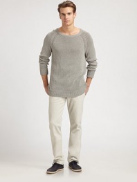 A wardrobe staple: the classic slim-fitting knit in an airy, lightweight cotton and silk blend.CrewneckLong raglan sleeves55% silk/45% cottonHand washImported