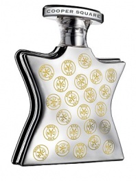 EXCLUSIVELY AT SAKS. Bond No. 9 zeroes in on that up-and-coming hotspot, Cooper Square, where the East Village meets NoHo, and the Bowery and the new uber-Downtown begin. For this assertive new neighborhood, what else but an intense but contemporary eau de parfum.Notes of: Cognac, juniper berry, lavender, myrrh, oblibanum, patchouli, cashmere wood, musk, vetiver, ciste labdanum and timberwood. 