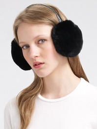 Guccissima leather band with ear-warming rabbit fur.Dyed rabbit fur Made in Italy Fur origin: Italy/Spain/Czech/France Additional Information Women's Hats Size Guide 