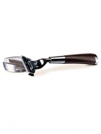 Collezione Barbiere offers the ultimate in men's grooming. Wood and burnished brass razor with stand has jointed head for a precise, close shave. Can be used with Gillette Mach 3 blades. 