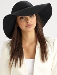 A simply chic design with a wide, floppy brim and a corded band. 90% toyo paper/10% cottonCorded band with knot detailBrim, about 4Hand washMade in USA of imported fabrics 