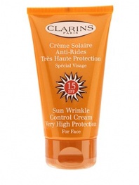 Sun Wrinkle Control Cream/SPF 15. A lightweight, non-oily cream for the face helps safeguard skin from the hazards of immediate and long-term sun exposure. Allows for a safer, longer-lasting tan Promotes healthier-looking skin 2.7 oz.