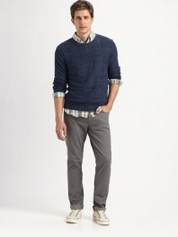 Light-as-air linen knit with long sleeves for a cozy, cool look and feel.CrewneckLinenDry cleanImported