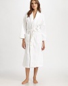EXCLUSIVELY AT SAKS.COM. The perfect go-to after a shower or before bed in soft, remarkably silky cotton velour. Shawl collarBelted waistPatch pocketsCottonMachine washImported