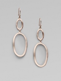 From the Lite Links Collection. Simple yet striking, these subtly undulating oval link earrings of sterling silver and 18k gold are finished in glowing 18k rose goldplating.18k gold and sterling silver with rose goldplating Drop, about 3¼ Ear wire Made in USA