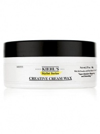 Non-greasy cream-wax provides optimum sculpting and hair separation with strong hold. Its texture allows for an easy application and creative styling. With a blend of silk powders and instantly absorbed natural extracts, this unique formula provides strength and vitality to hair, allowing you to shape and control your style however you choose. For medium to coarse hair textures. Forumlated for easy application and rinse off. 1.75 oz. 