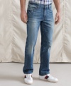 Great jean style never fades. A slight wash makes these the perfect casual pair of denim from Tommy Hilfiger.