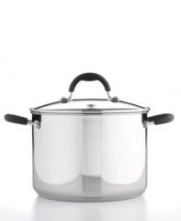 Give guests and family members something to talk about-the masterful meals created by this professional piece. The stainless steel construction includes an impact-bonded base that quickly and evenly heats ingredients to perfection, serving up incredibly hearty soups, stews and more. Limited lifetime warranty.