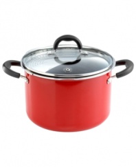 Make cooking even easier. Martha Stewart introduces a do-it-all stockpot to your space. Crafted from aluminum, this essential heats up quickly & evenly and features a lock-in-place strainer that gives you the convenience of straining and stirring. The nonstick finish is built durable to create a lifetime of cooking with little to no oil or fat. Lifetime warranty.