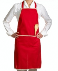 It's official: you're a serious presence in the kitchen. This amazing apron was designed to Martha's exact specifications, easily adjustable so it's always a perfect fit. And with an ample pocket to store all the cooks' essential items, you'll be more efficient and tidy when the kitchen comes calling.