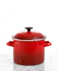 Boil the catch of the day in this versatile stock pot from Le Creuset – equally practical for corn, pasta, sauce and more. Crafted in lightweight enameled steel with a tight fitting lid to help circulate heat and seal in flavors. Limited lifetime warranty.