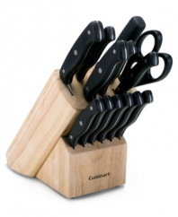 Cut with confidence. Cut with Cuisinart. This all-inclusive cutlery set is perfect for the casual cook, bringing a culinary confidence to the kitchen with high-carbon stainless steel blades, each one perfectly balanced and weighted for exceptional performance. Lifetime warranty.
