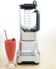 Liquid asset. Smooth, stylish and streamlined, this blender lends clout to any kitchen. Three speed settings are backlit in blue, while the hemisphere bowl/blade system ensures every task is thoroughly processed – from crushed ice to perfect purées. One-year limited warranty. Model 800BLXL.
