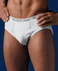 Crafted in ultra-comfortable cotton jersey, these Polo Ralph Lauren low-rise briefs are a smooth addition to your daily routine.