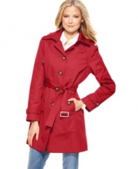 In a classic coat style, this MICHAEL Michael Kors trench is the perfect spring topper rain or shine!