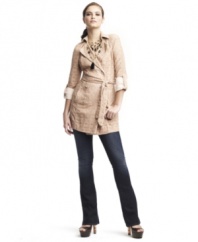 Allover lace gives this lightweight W118 by Walter Baker trench coat a vintage feminine flair -- a stylish spring topper!