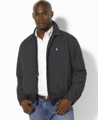 Classic-fitting jacket in weather-resistant microfiber.