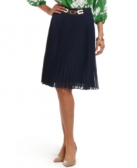 On-trend accordion pleats lend feminine structure to this Charter Club skirt. Pair it with a printed blouse for an of-the-moment look! (Clearance)