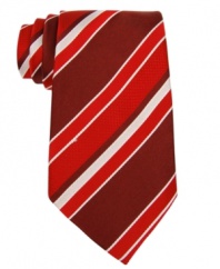 Make the executive decision to update your nine-to-five look with this bold striped tie from Donald Trump.