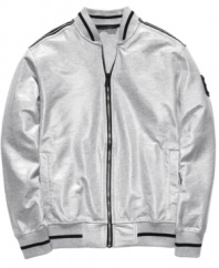 Get on the gray. This track jacket from Sean John is worth its weight in your casual wardrobe.