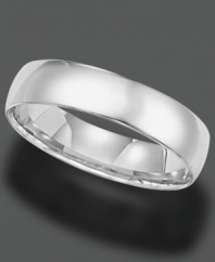 A timeless ring featuring effortless fit in an unadorned, classic band of 14k white gold. Size 4-8.
