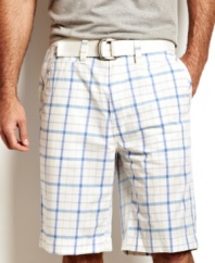 Change the pattern of your everyday spring style with these plaid shorts from Nautica.