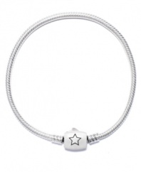 This chic sterling silver bracelet makes a beautiful base for your personal Donatella charm collection. Donatella is a playful collection of charm bracelets and necklaces that can be personalized to suit your style! Available exclusively at Macy's. Available in approximate lengths 6 1/2, 7, 7 1/2, 8, or 8 1/2 inches.