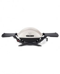 Easy grills it! The Weber Q 220 leaves other gas grills in the dust, dishing out delicious BBQ with compact convenience. The 280-square-inch grilling surface offers plenty of room for all your cookout favorites: burgers, hot dogs, ribs and more! Five-year limited warranty. Model 566002.