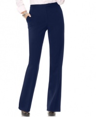 Jones New York's petite straight leg pants are essential for a polished work look.
