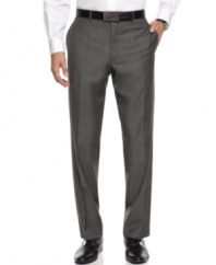 Classic charcoal is a must-have for the workweek. Make a modern move with this slim-fit style from Calvin Klein.