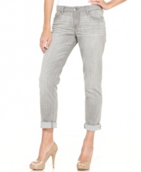 Kick your blues to the curb and lighten up in this Calvin Klein Jeans look, featuring a fresh gray wash.