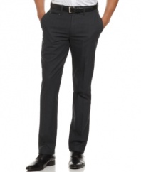 Punctuate your look with these modern dress pants from Marc Ecko Cut & Sew.