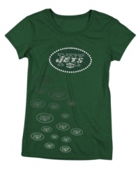 Sport your Jets spirit along with some added sparkle with this can't-miss rhinestone tee from Reebok. (Clearance)