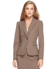 Tahari by ASL's jacket is full of tailored appeal with its single-button style and effortless matchability! Pair with other pieces from the full collection of suiting separates.