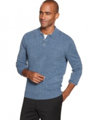 Your two favorite styles converge on this sporty sweater from Geoffrey Beene.