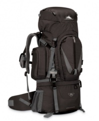 Life comes and goes, but you're always prepared with an adventurer's pack that puts comfort right where it belongs-on you! A molded back panel, waist belt, shoulder harness and adjustable sternum strap utilize mesh Airflow(tm) channels and high-density foam padding to stabilize and lighten the load. The spacious main compartment holds 75 liters of essentials with an easy-access gusseted drawstring closure and adjustable top lid. 5-year warranty.