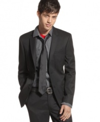 This Kenneth Cole blazer might look great with a shirt and tie, but you can also toss it over a T shirt and master the high-low mix.