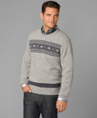 Winter's prime pattern. This Fair Isle sweater from Tommy Hilfiger is always a classic.