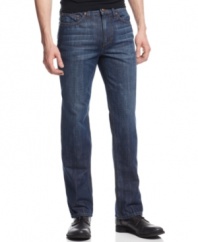 A modern tapered leg makes these blues from Joe's Jeans anything but basic.