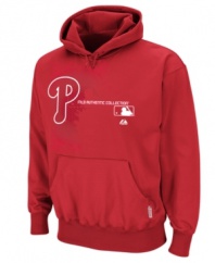 The seventh-inning stretch! No matter how long the game goes, you'll stay comfy in this Majestic Philadelphia Phillies hoodie with Therma Base technology.