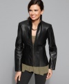 Kenneth Cole Reaction's jacket gives you that edgy-chic look. Pair with a dark rinse denim for a sexy outfit! (Clearance)