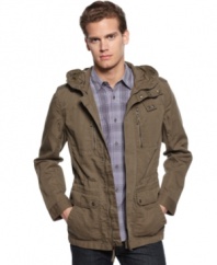 Escaping from the urban jungle doesn't mean losing your safari style with this jacket from Calvin Klein.