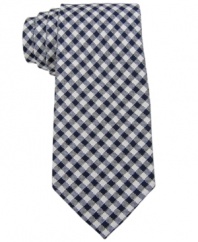 Show you've got style (without showing off) with this subtle gingham tie from Tommy Hilfiger.