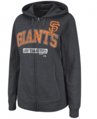 Give it up for the team you love. This Majestic Apparel Giants hoodie is the ultimate show of support--fitted for a woman's body!