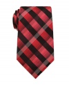 Get on the grid with this bold plaid tie from Alfani.