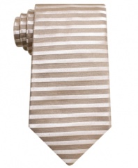 Tie up your work wardobe with the sleek stripes of this Geoffrey Beene style.